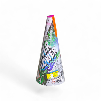 SOPKA STŘÍBRNÁ KVĚTINA + ZELENÉ A MODRÉ HVĚZDY JF93